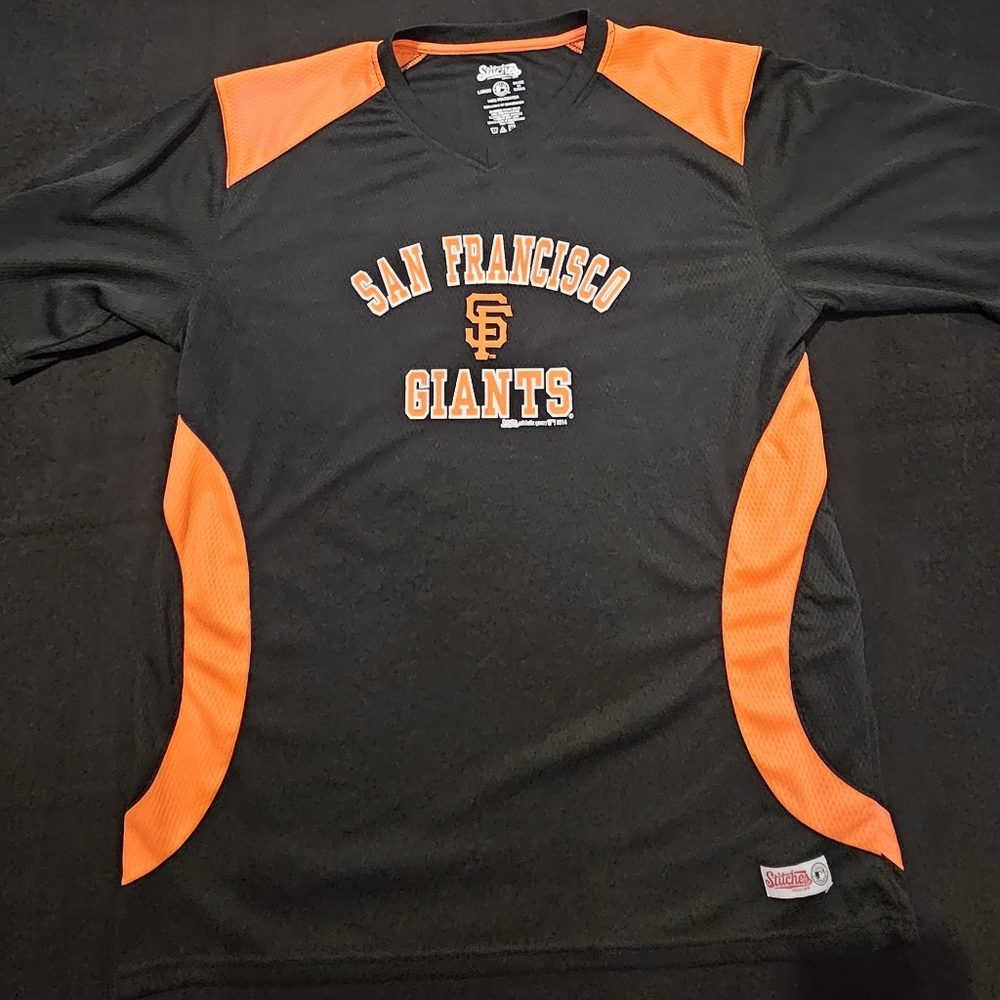 Stitches‎ 2014 Black and Orange Giants Mens Size Large Shirt